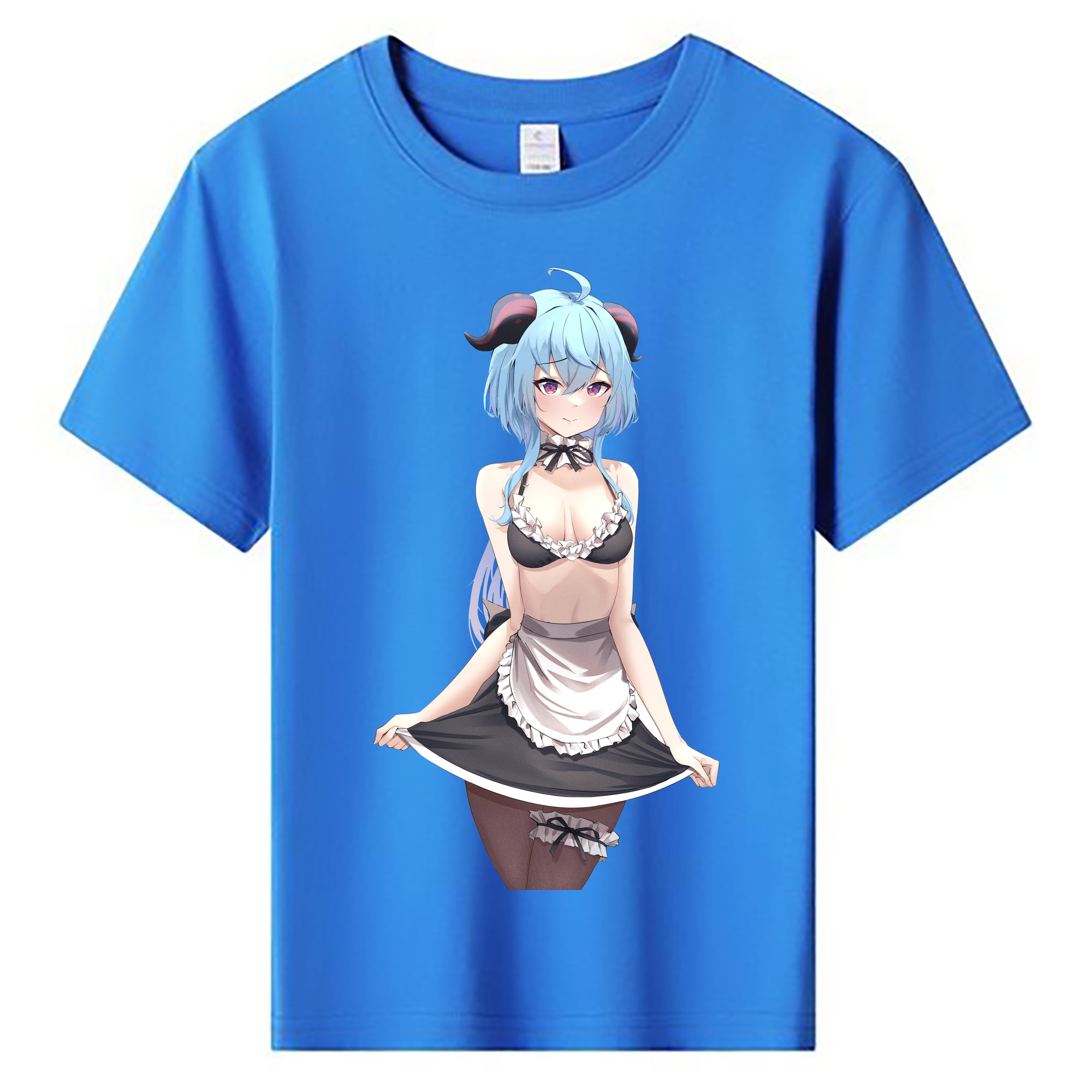 げんし神 甘雨 かんう genshin Ganyu 綿100％キッズTシャツ（フロントプリント）